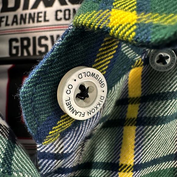 NWT DIXXON Women's Flannel Shirt The Griswold in Blue Yellow Green Plaid Size S - Picture 6 of 13